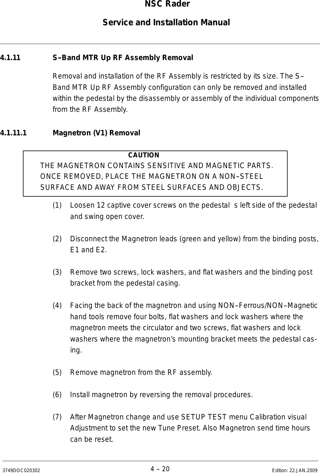 Page 223 of Raytheon Anschuetz High Seas 9RAN-SUR-25U Marine Radar User Manual Titel