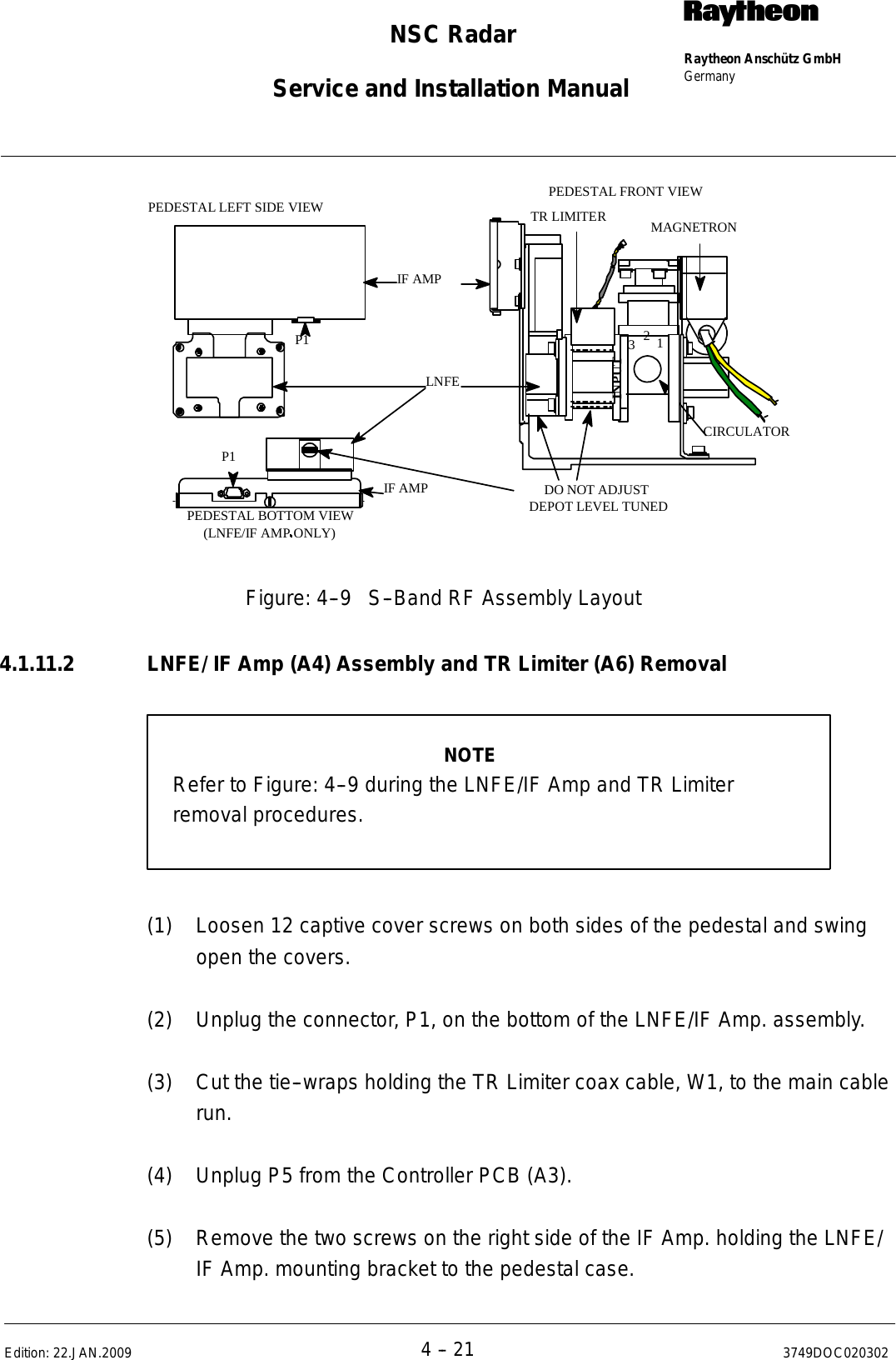 Page 224 of Raytheon Anschuetz High Seas 9RAN-SUR-25U Marine Radar User Manual Titel