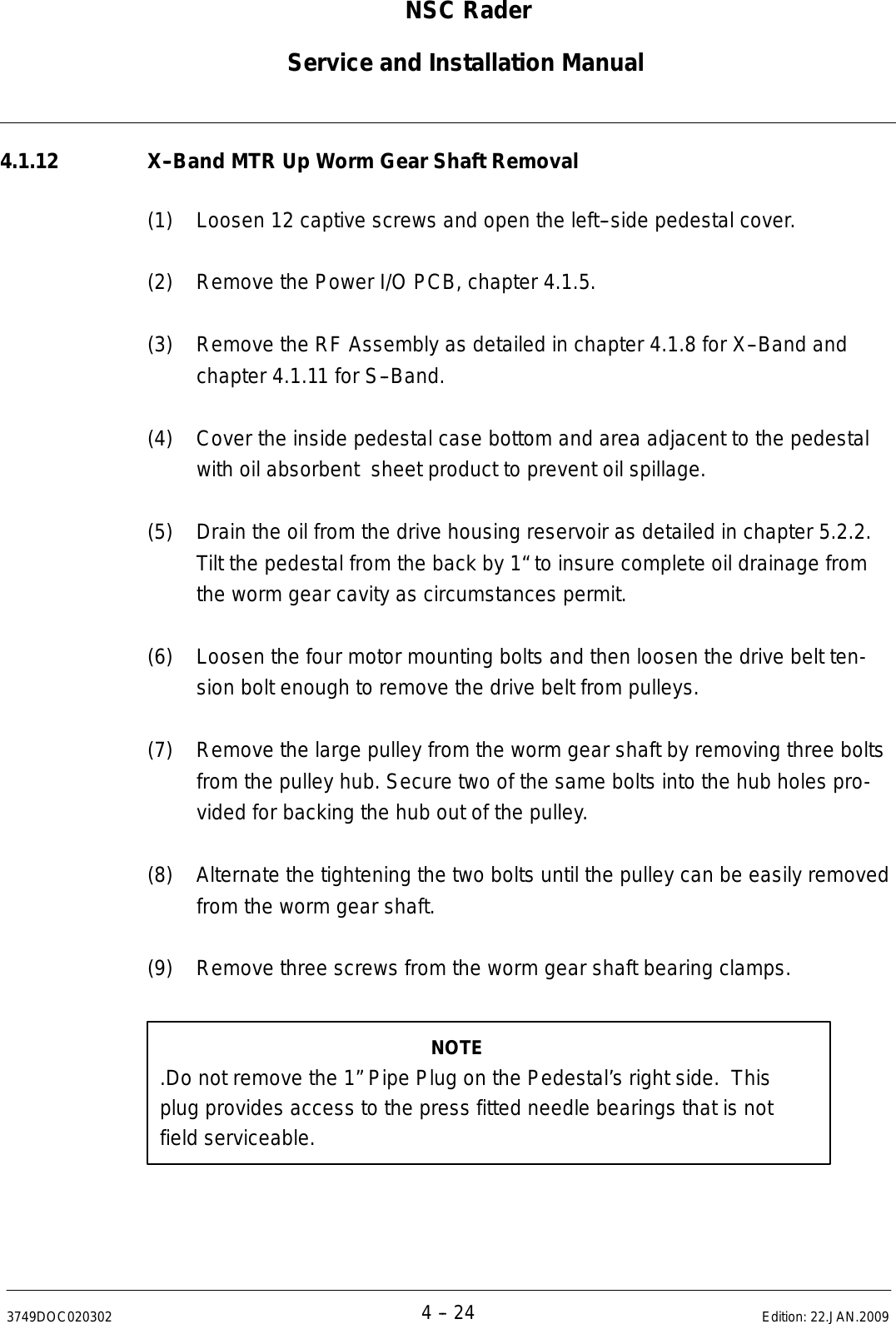 Page 227 of Raytheon Anschuetz High Seas 9RAN-SUR-25U Marine Radar User Manual Titel