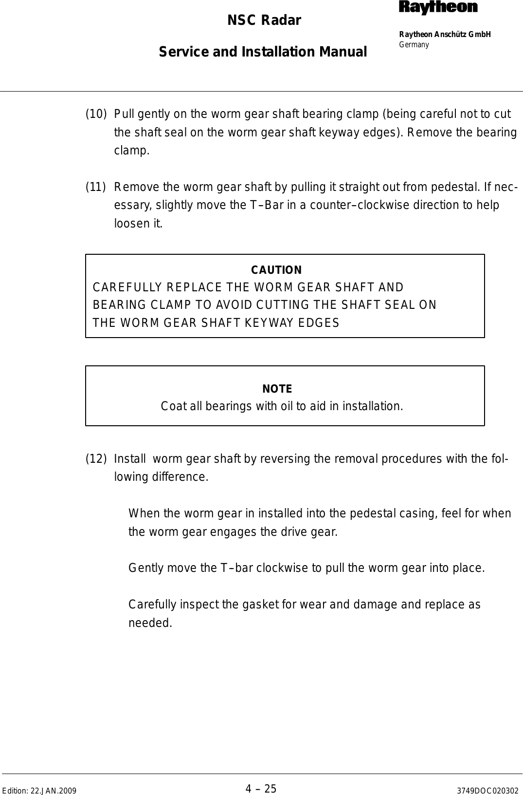 Page 228 of Raytheon Anschuetz High Seas 9RAN-SUR-25U Marine Radar User Manual Titel