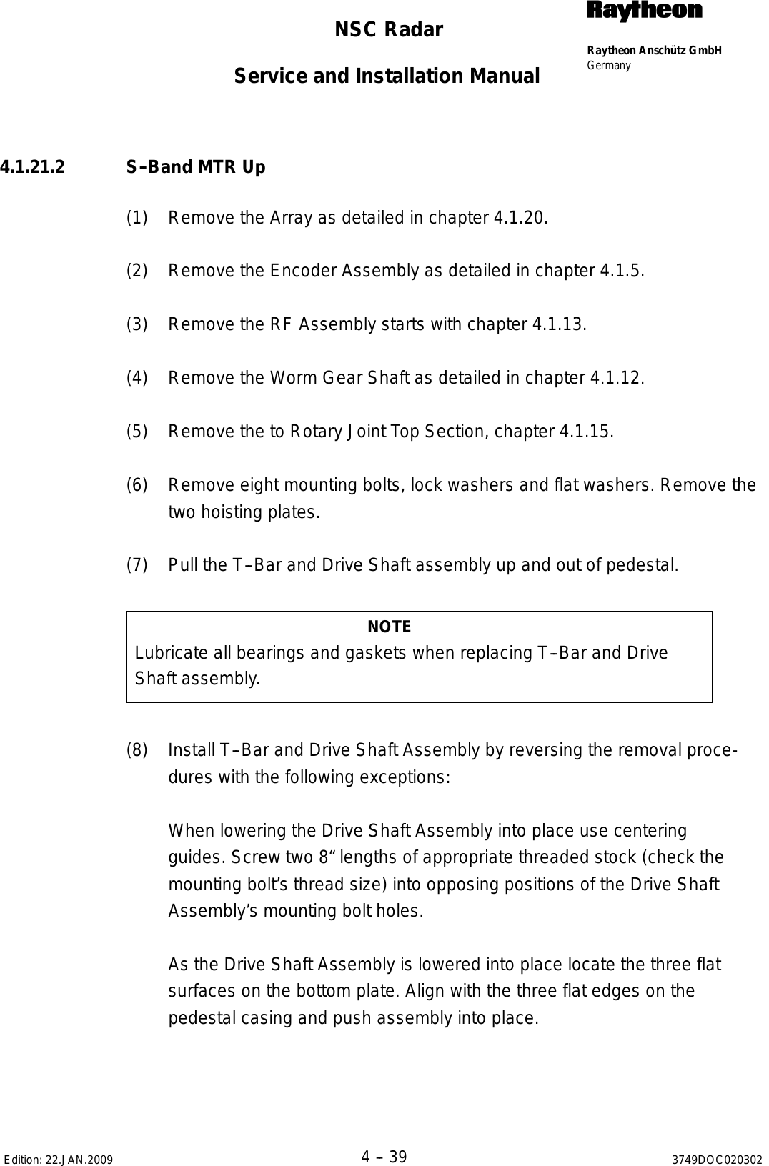 Page 242 of Raytheon Anschuetz High Seas 9RAN-SUR-25U Marine Radar User Manual Titel