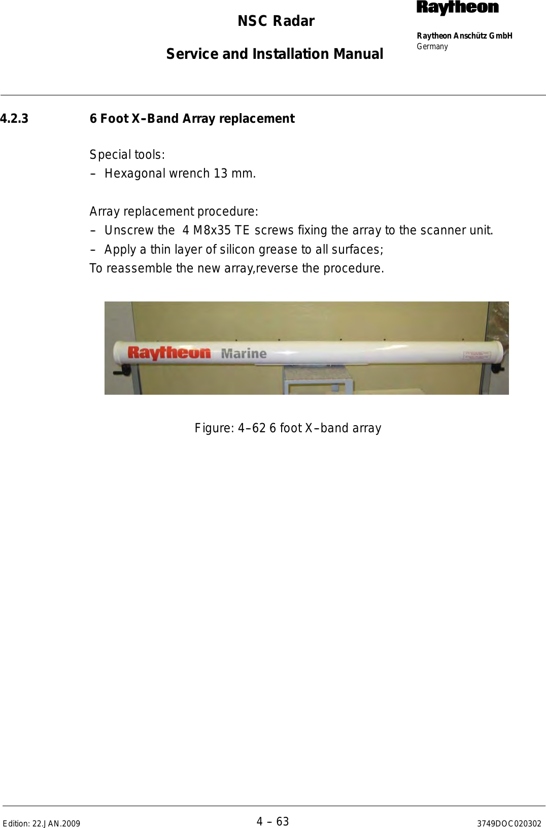 Page 266 of Raytheon Anschuetz High Seas 9RAN-SUR-25U Marine Radar User Manual Titel