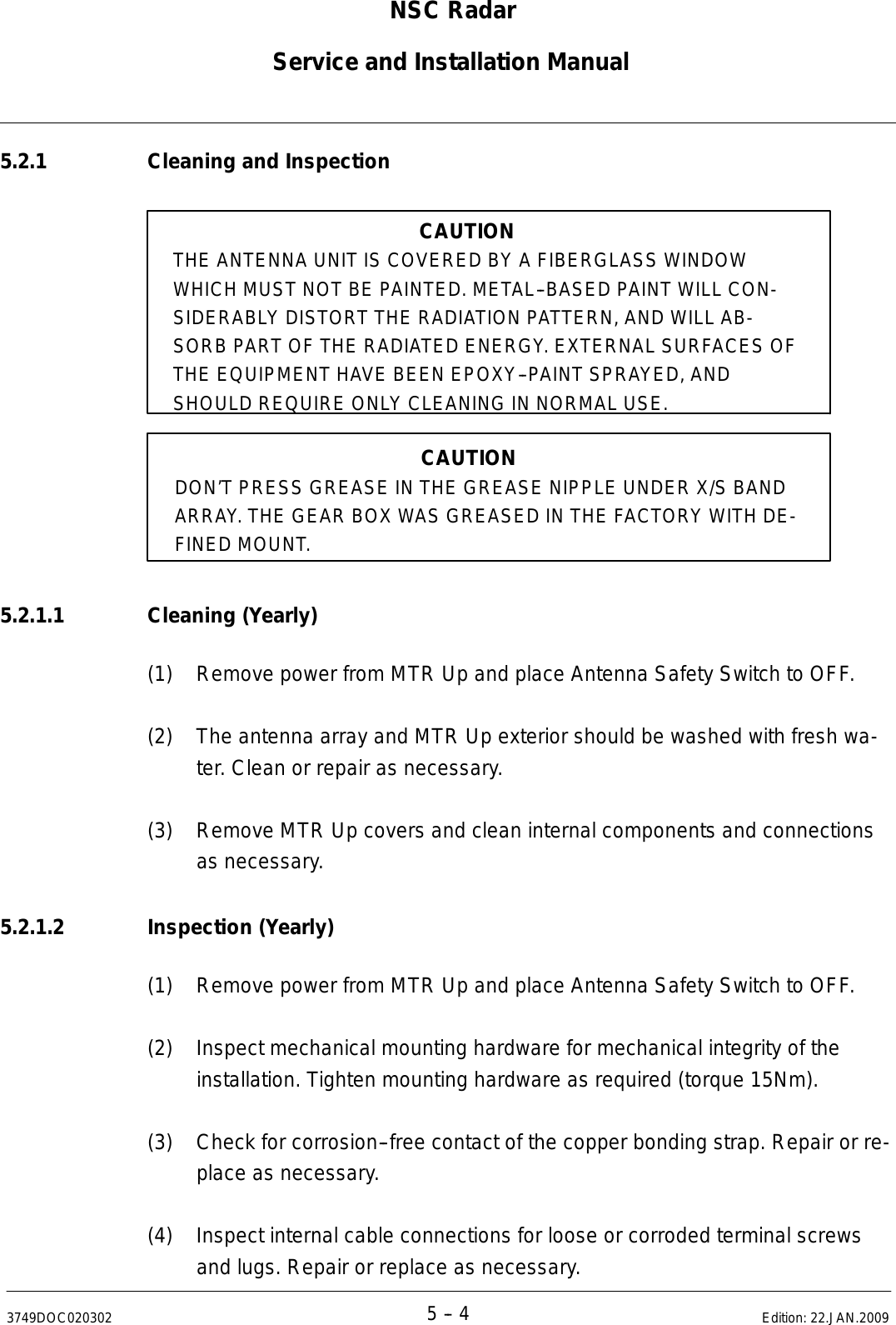 Page 281 of Raytheon Anschuetz High Seas 9RAN-SUR-25U Marine Radar User Manual Titel