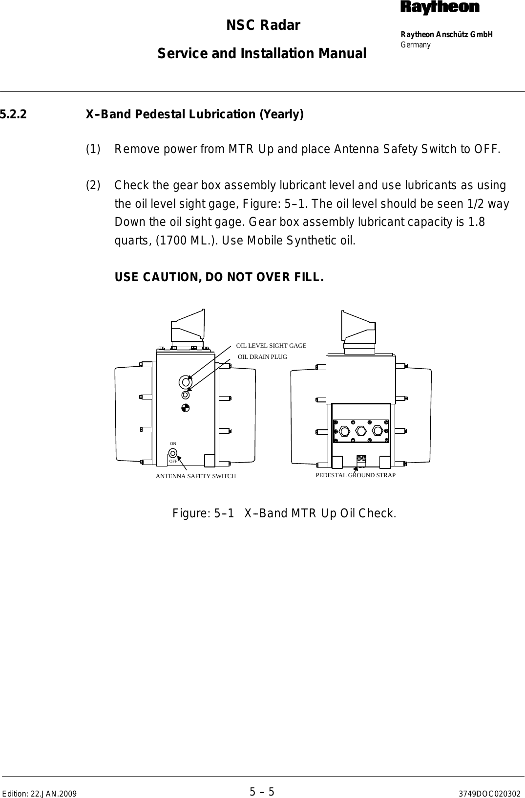 Page 282 of Raytheon Anschuetz High Seas 9RAN-SUR-25U Marine Radar User Manual Titel