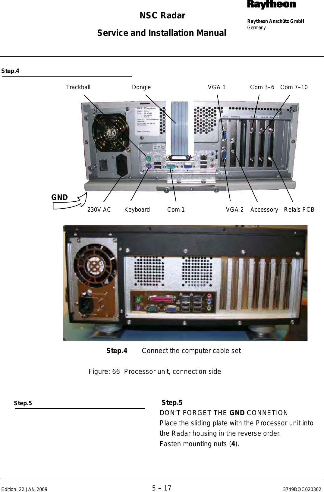 Page 294 of Raytheon Anschuetz High Seas 9RAN-SUR-25U Marine Radar User Manual Titel