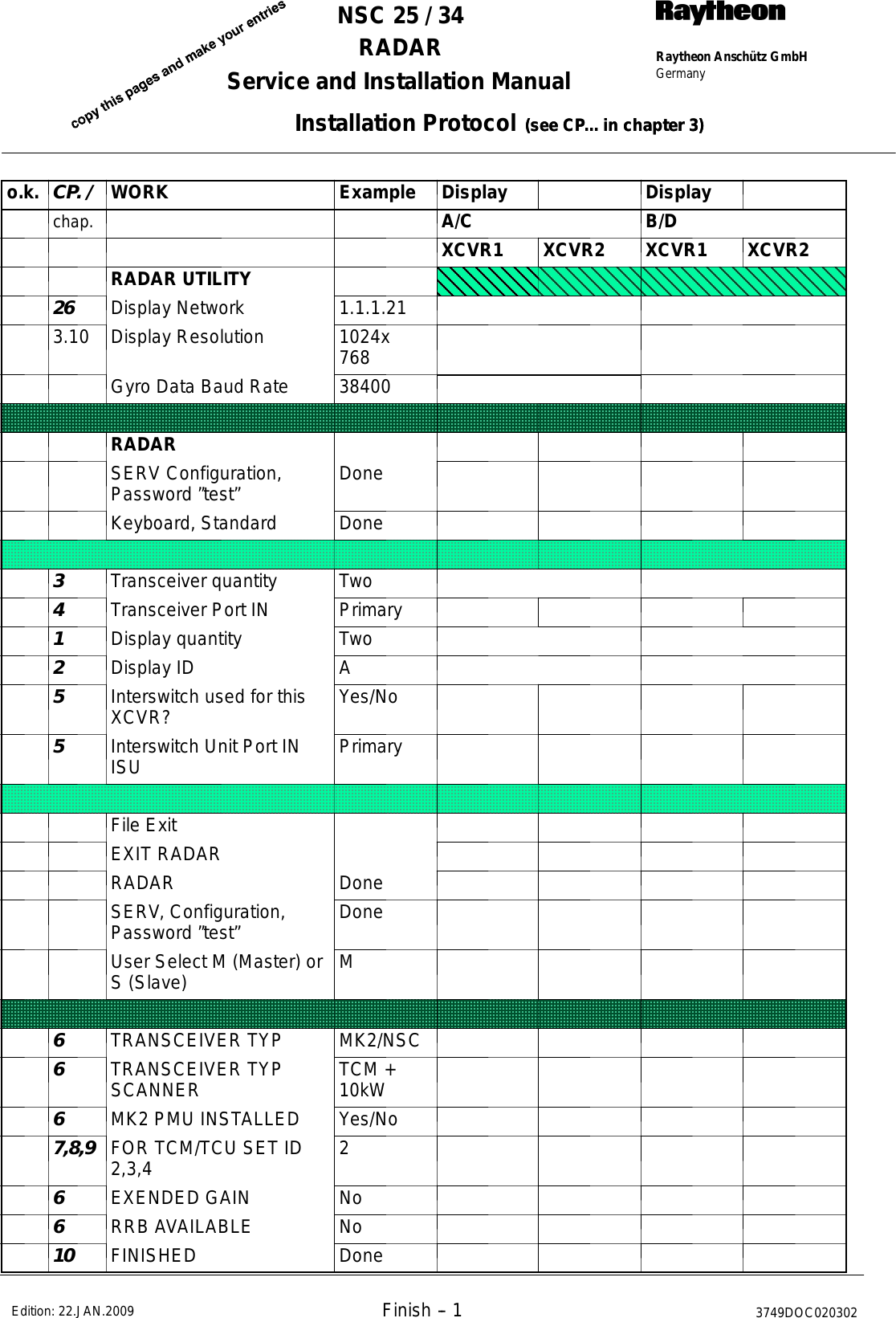 Page 321 of Raytheon Anschuetz High Seas 9RAN-SUR-25U Marine Radar User Manual Titel