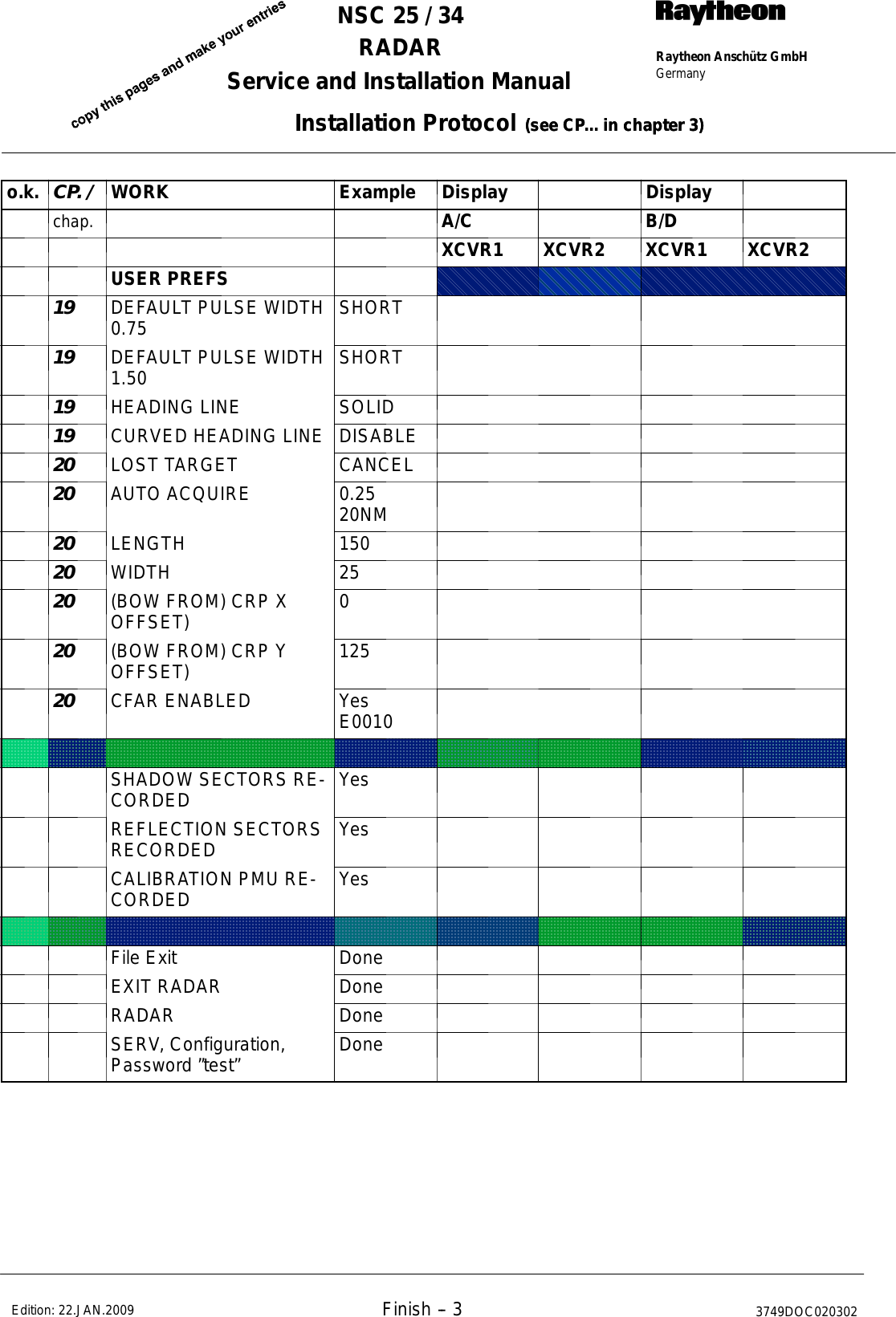 Page 323 of Raytheon Anschuetz High Seas 9RAN-SUR-25U Marine Radar User Manual Titel