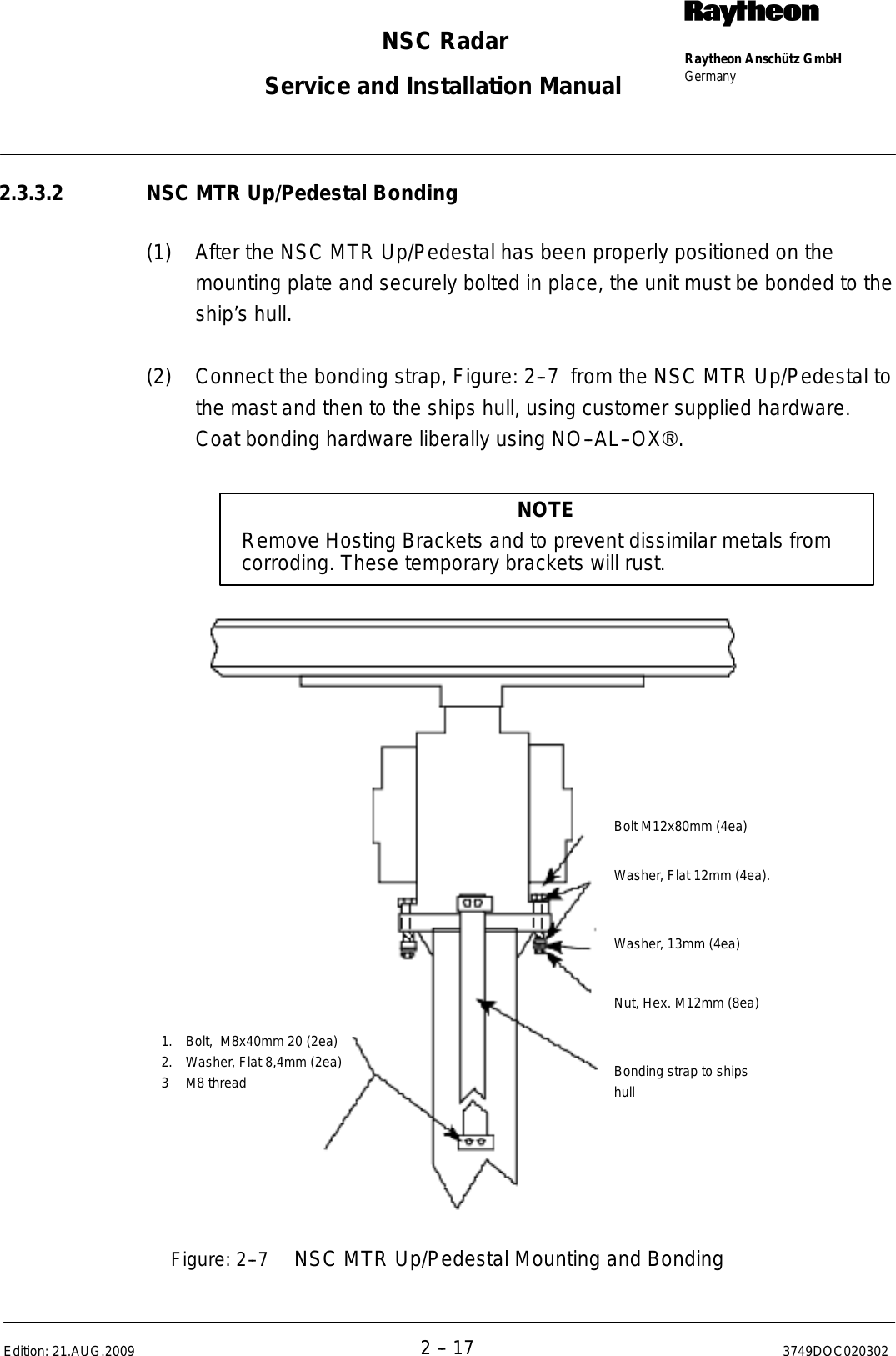 Page 49 of Raytheon Anschuetz High Seas 9RAN-SUR-25U Marine Radar User Manual Titel