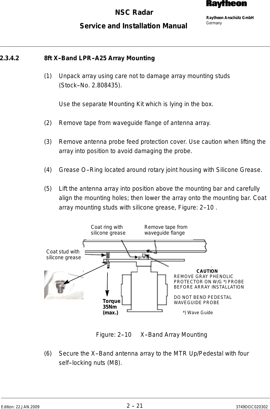 Page 53 of Raytheon Anschuetz High Seas 9RAN-SUR-25U Marine Radar User Manual Titel