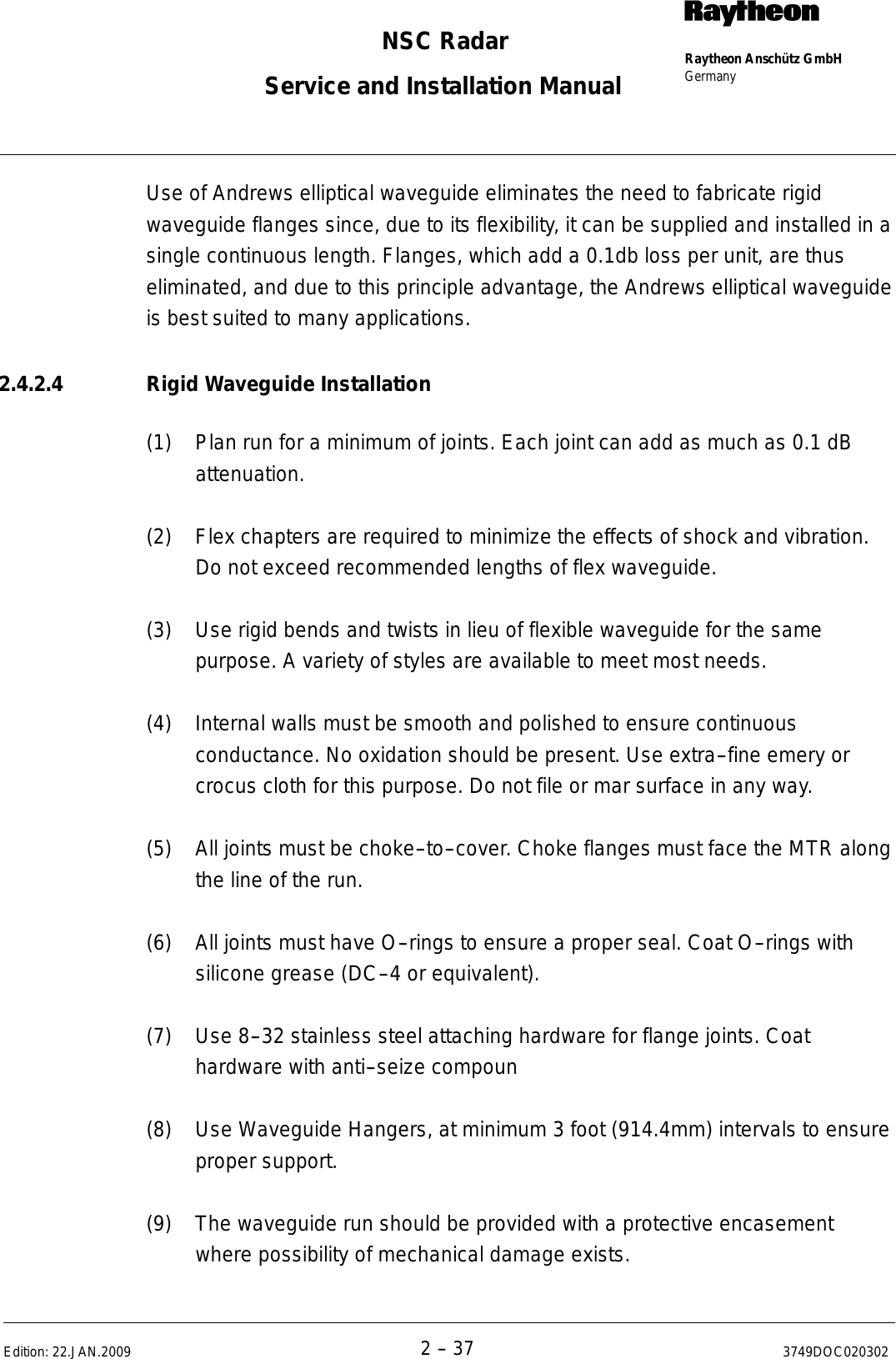 Page 69 of Raytheon Anschuetz High Seas 9RAN-SUR-25U Marine Radar User Manual Titel