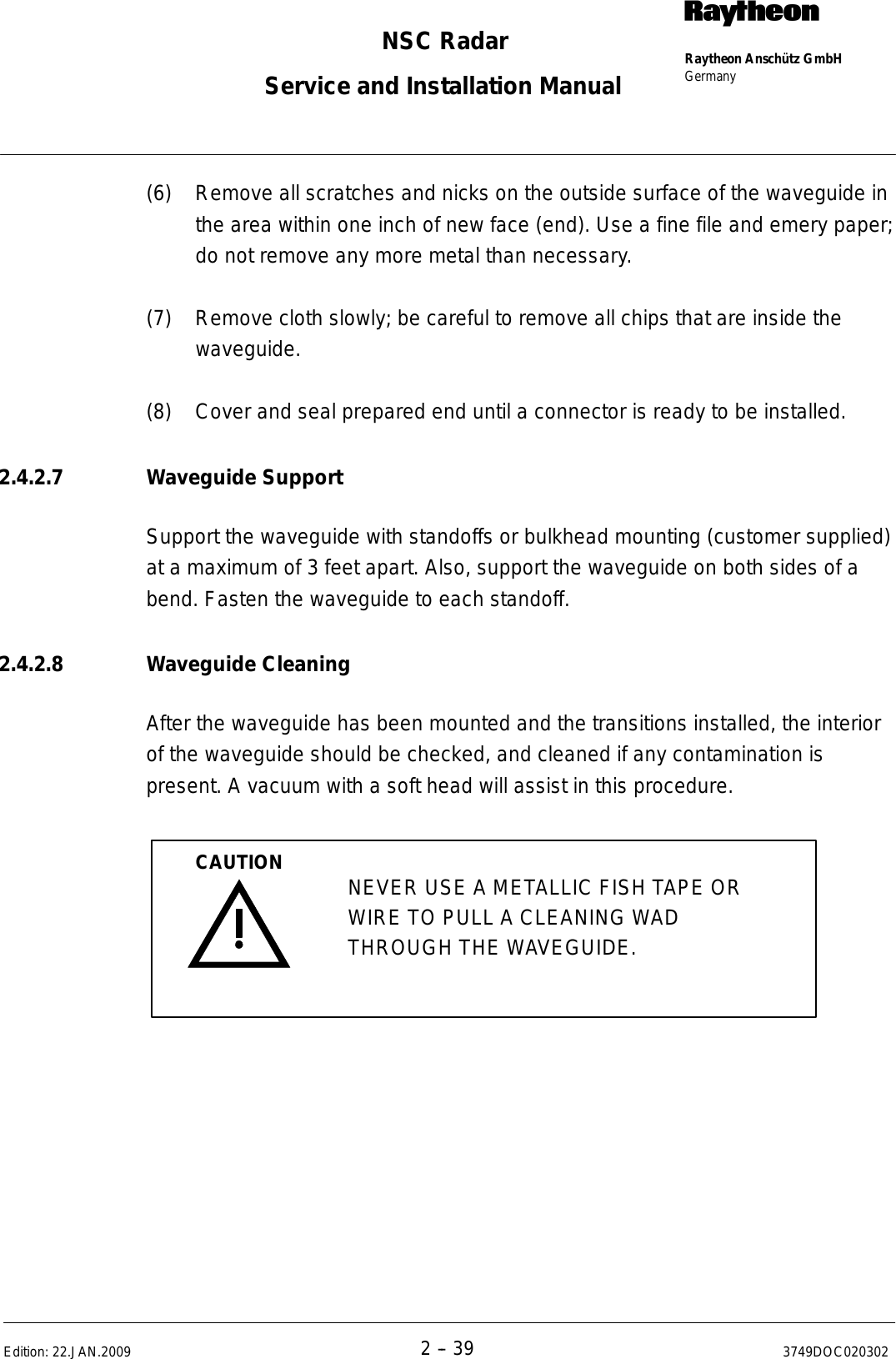 Page 71 of Raytheon Anschuetz High Seas 9RAN-SUR-25U Marine Radar User Manual Titel