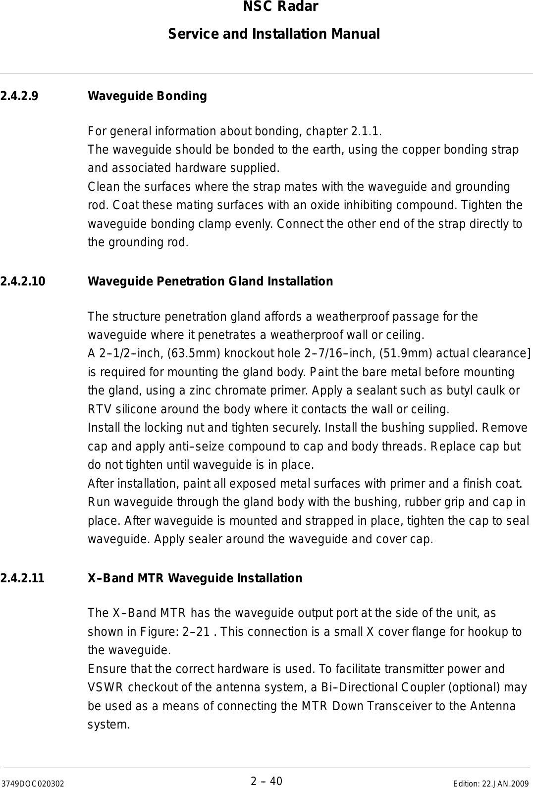 Page 72 of Raytheon Anschuetz High Seas 9RAN-SUR-25U Marine Radar User Manual Titel