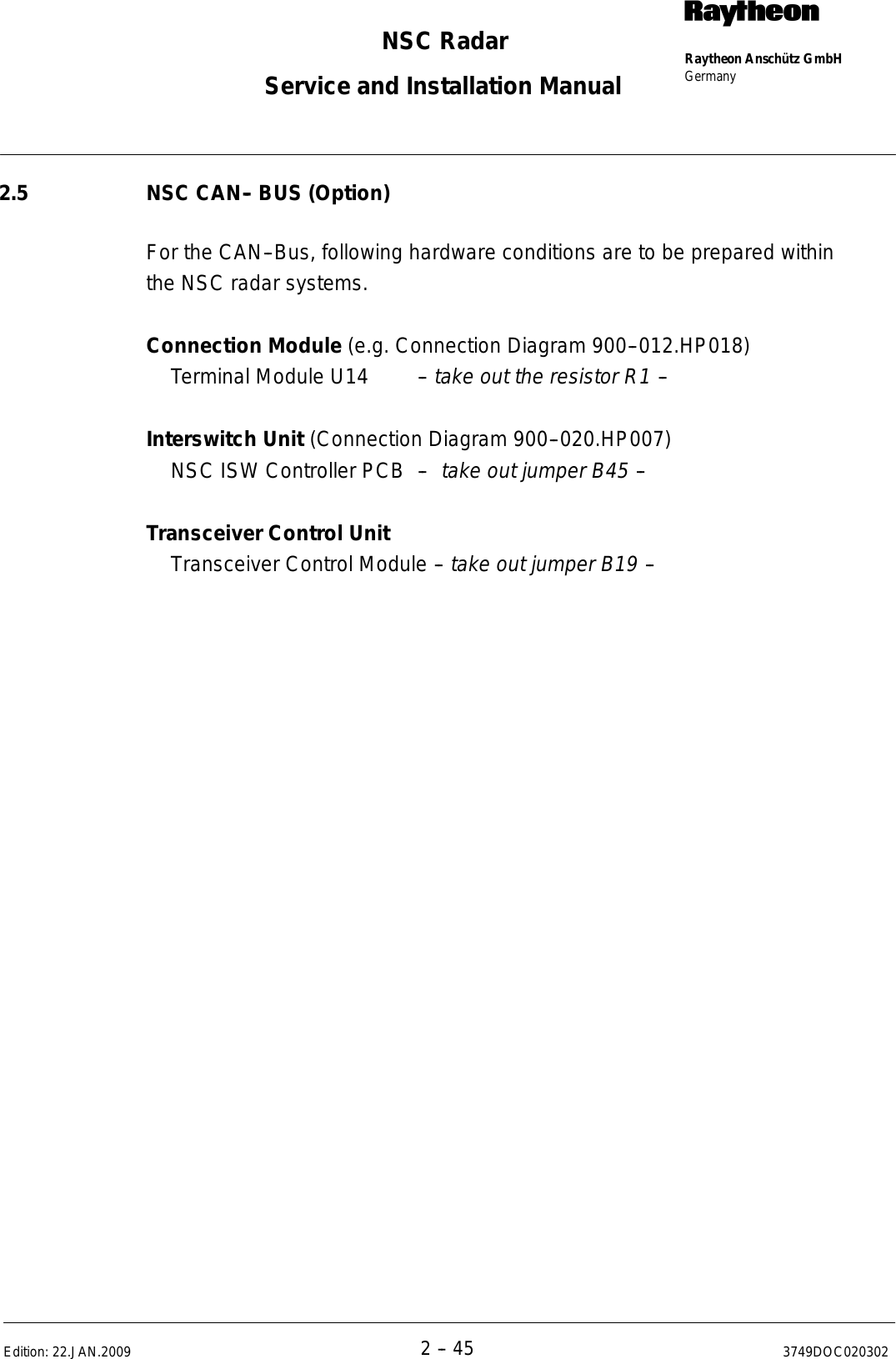 Page 77 of Raytheon Anschuetz High Seas 9RAN-SUR-25U Marine Radar User Manual Titel