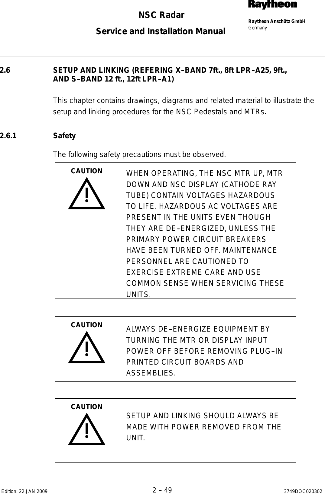 Page 81 of Raytheon Anschuetz High Seas 9RAN-SUR-25U Marine Radar User Manual Titel