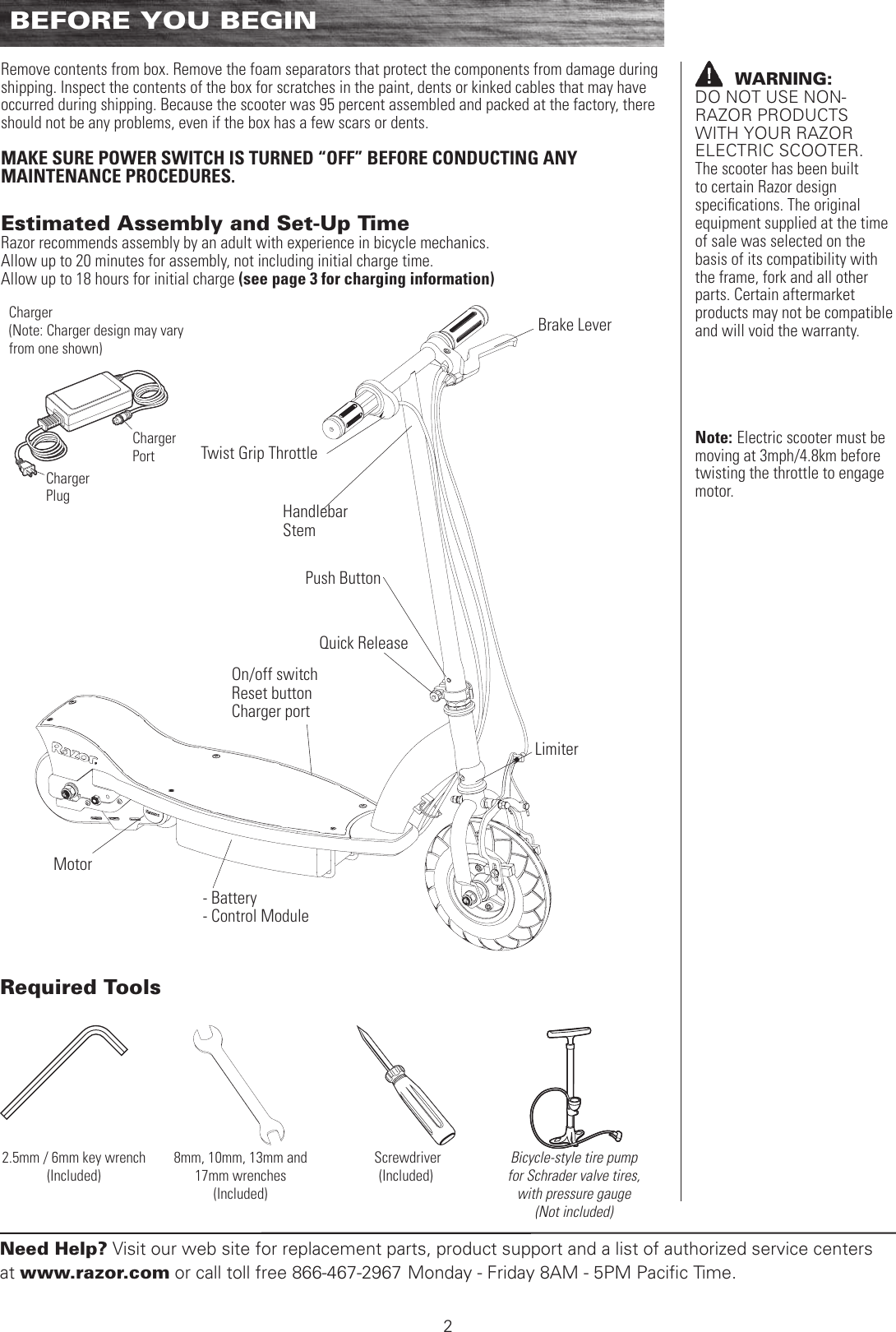 Remove kickstart (push to start) safety feature on E100 and E175 Razor  electric scooter : ElectricScooterParts.com Support