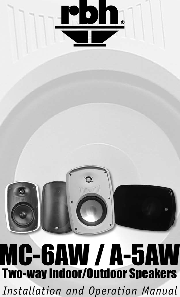 Page 1 of 8 - Rbh-Sound Rbh-Sound-Two-Way-Indoor-Outdoor-A-5Aw-Users-Manual-  Rbh-sound-two-way-indoor-outdoor-a-5aw-users-manual