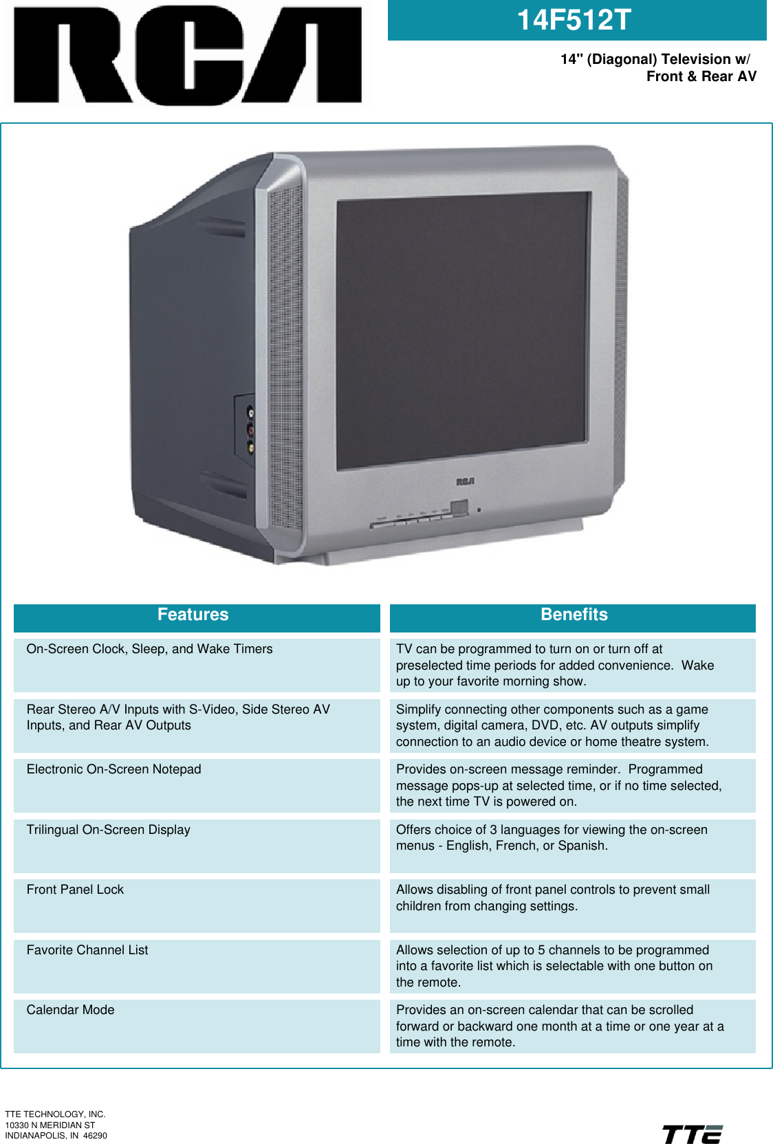 Page 1 of 2 - Rca Rca-14F512T-Users-Manual- Rca-14f512t-users-manual