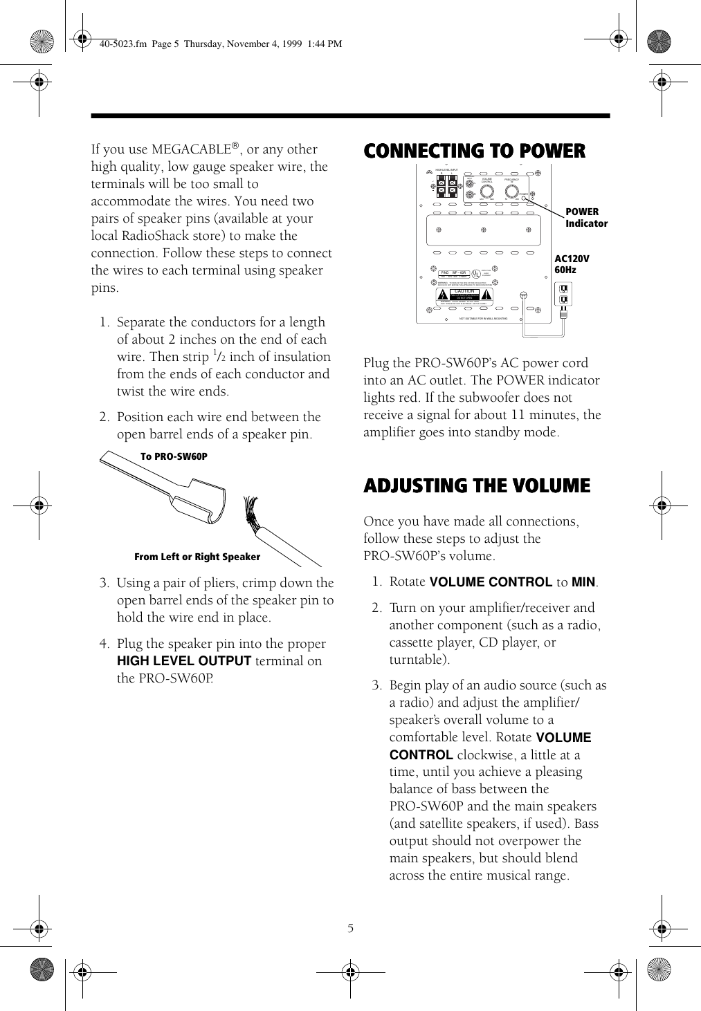 Page 5 of 8 - Rca Rca-40-5023-Users-Manual-  Rca-40-5023-users-manual