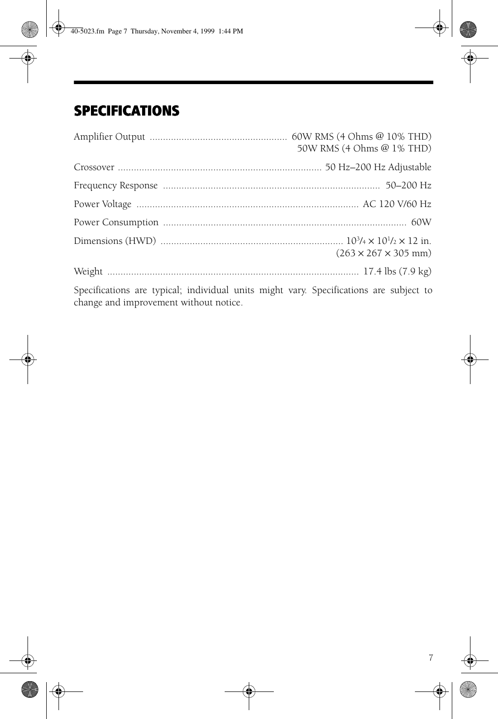 Page 7 of 8 - Rca Rca-40-5023-Users-Manual-  Rca-40-5023-users-manual