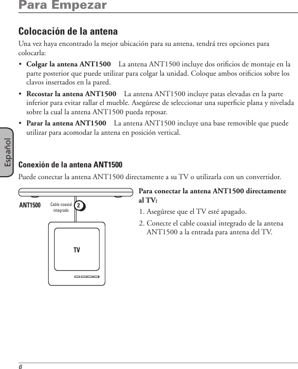 Page 6 of 8 - Rca Rca-Ant1500-Owner-S-Manual