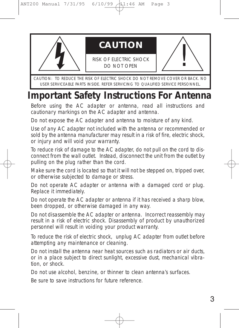 Page 3 of 8 - Rca Rca-Ant200-Users-Manual-  Rca-ant200-users-manual