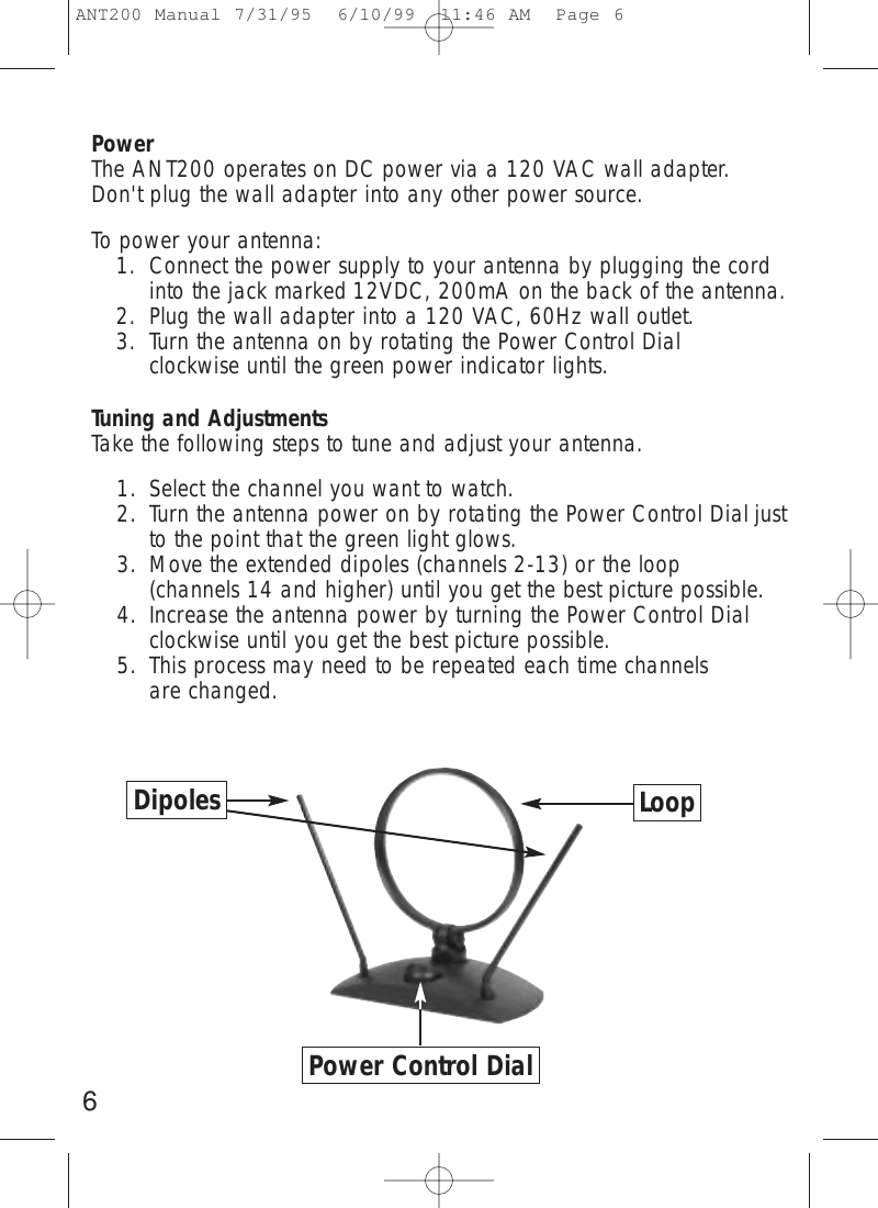 Page 6 of 8 - Rca Rca-Ant200-Users-Manual-  Rca-ant200-users-manual