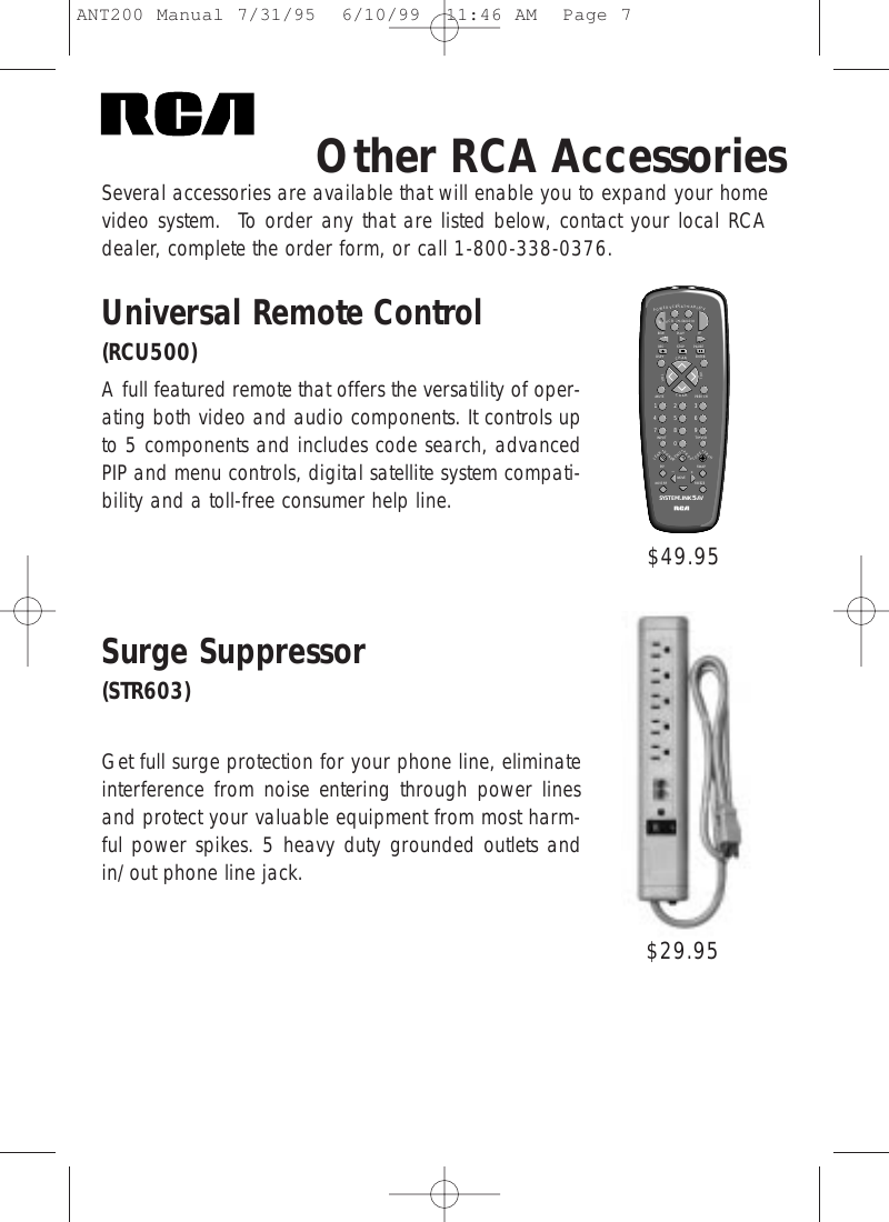 Page 7 of 8 - Rca Rca-Ant200-Users-Manual-  Rca-ant200-users-manual