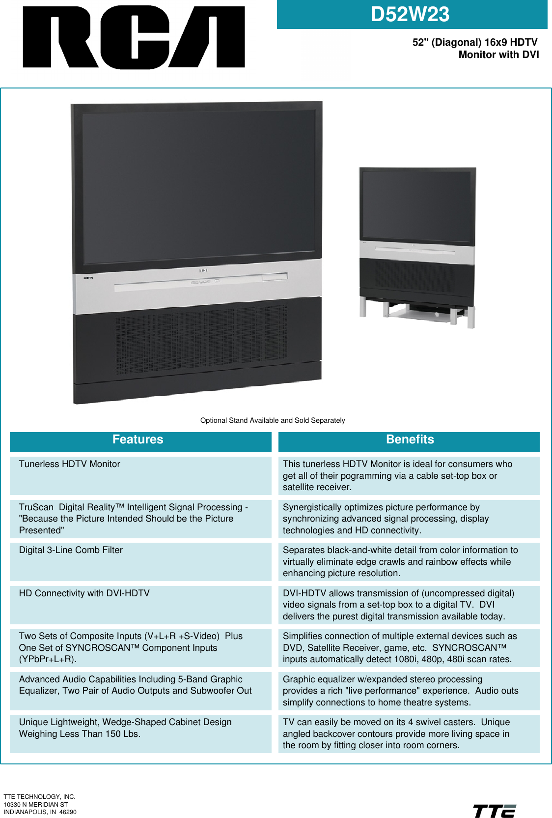 Page 1 of 2 - Rca Rca-D52W23-Users-Manual-  Rca-d52w23-users-manual