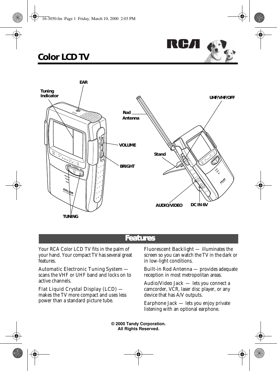 Page 1 of 6 - Rca Rca-Flat-Panel-Television-Users-Manual-  Rca-flat-panel-television-users-manual