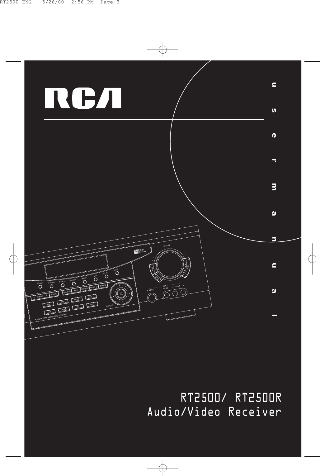 Rca Home Theater Audio Video Receiver Rt2500 Users Manual ENG