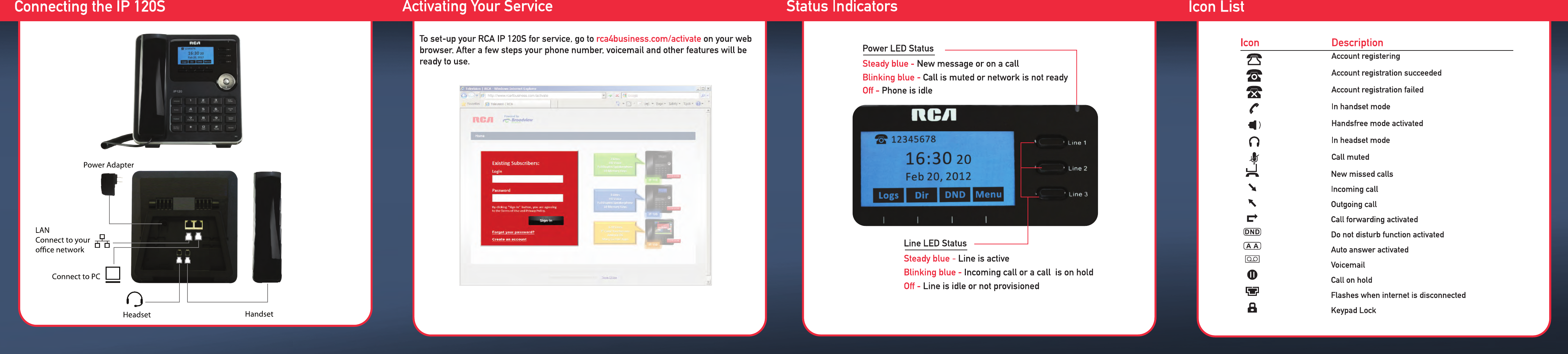 Page 2 of 2 - Rca Rca-Ip120S-Quick-Start-Manual-  Rca-ip120s-quick-start-manual