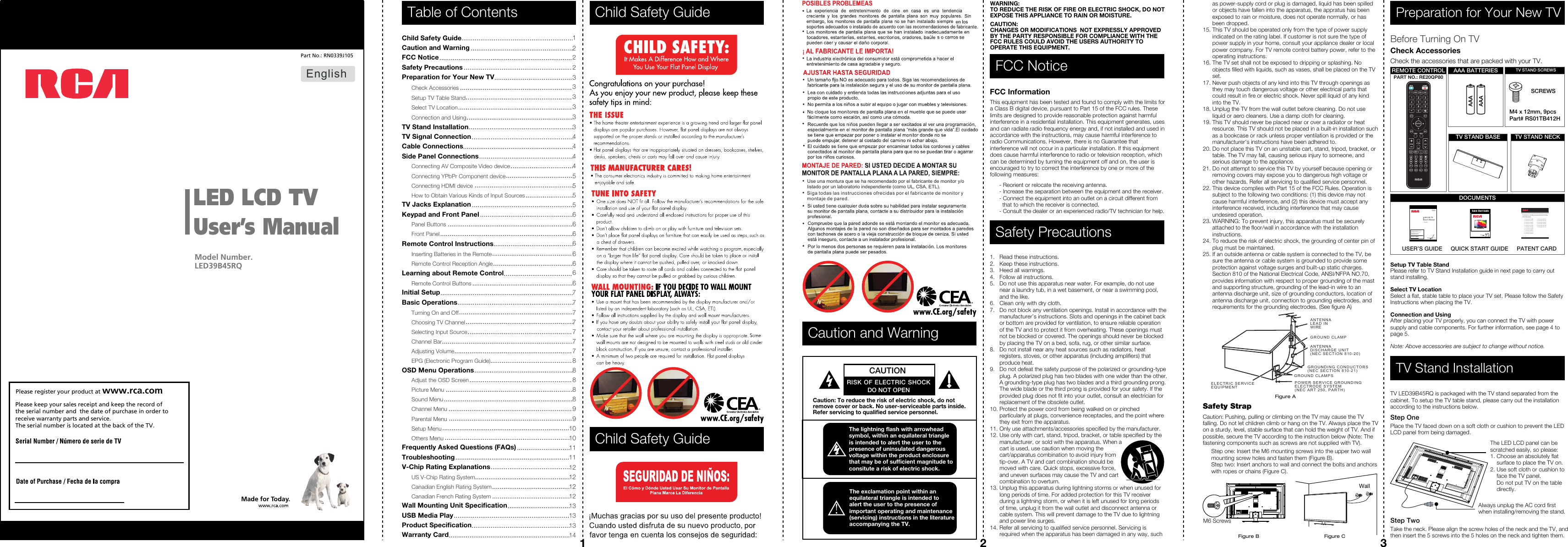 Page 1 of 4 - Rca Rca-Led39B45Rq-Users-Manual- 01  Rca-led39b45rq-users-manual