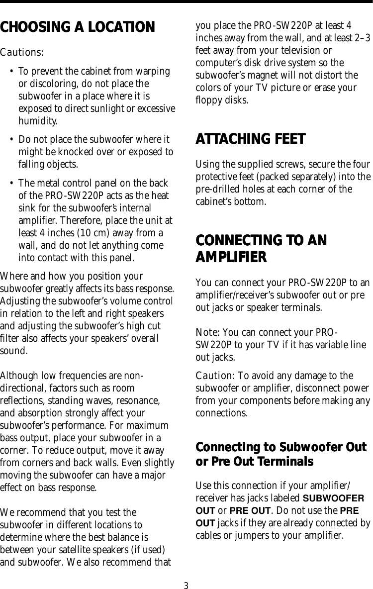 Page 3 of 8 - Rca Rca-Pro-Sw220P-Users-Manual-  Rca-pro-sw220p-users-manual