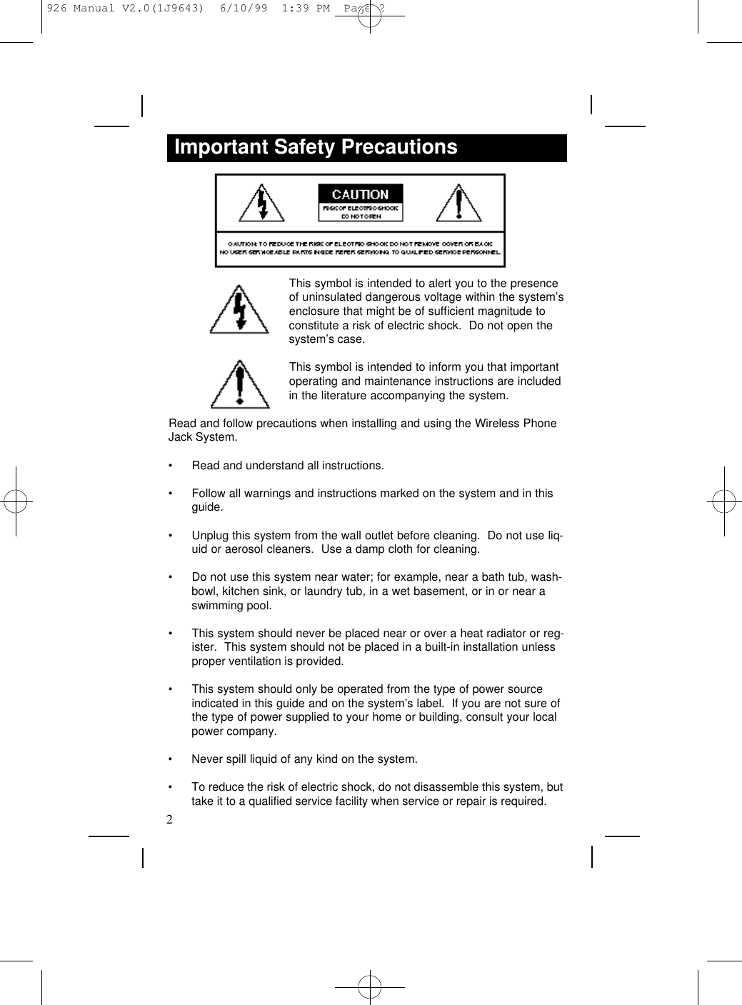 Page 2 of 12 - Rca Rca-Rc926-Users-Manual-  Rca-rc926-users-manual