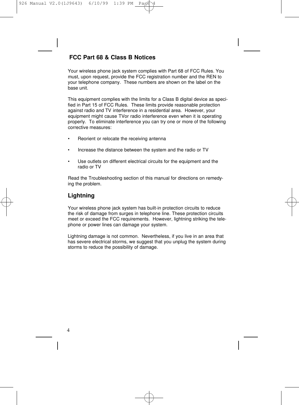 Page 4 of 12 - Rca Rca-Rc926-Users-Manual-  Rca-rc926-users-manual