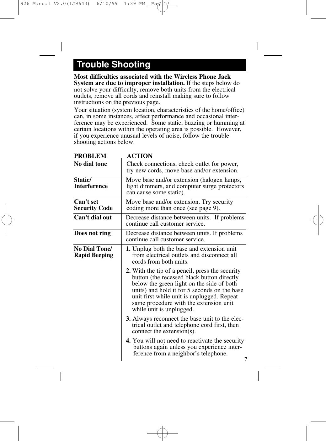 Page 7 of 12 - Rca Rca-Rc926-Users-Manual-  Rca-rc926-users-manual