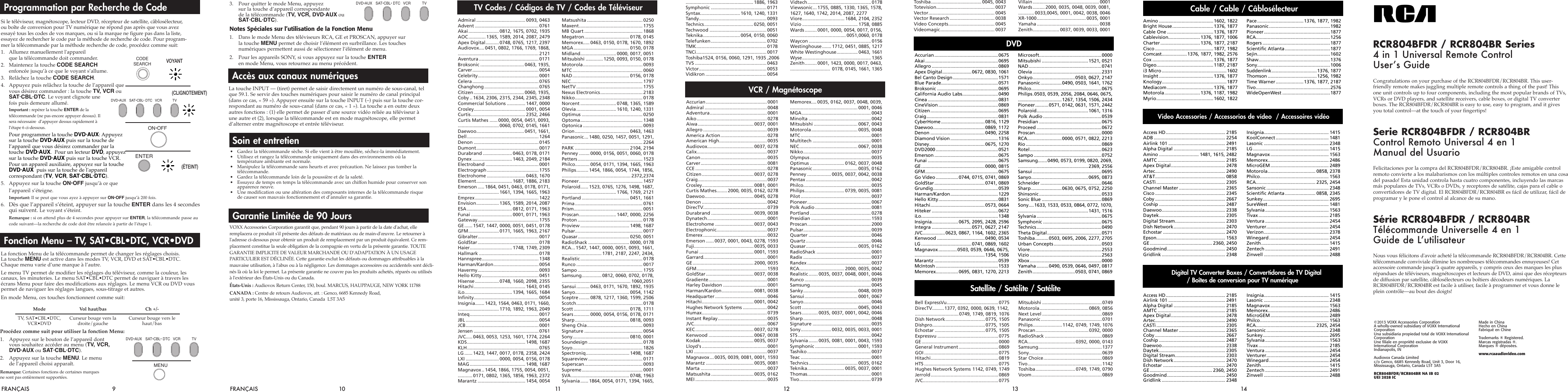 Page 2 of 2 - Rca Rca-Rcr804Br-Users-Manual- RCR804BFDR_ RCR804BR_NA_IB_02  Rca-rcr804br-users-manual