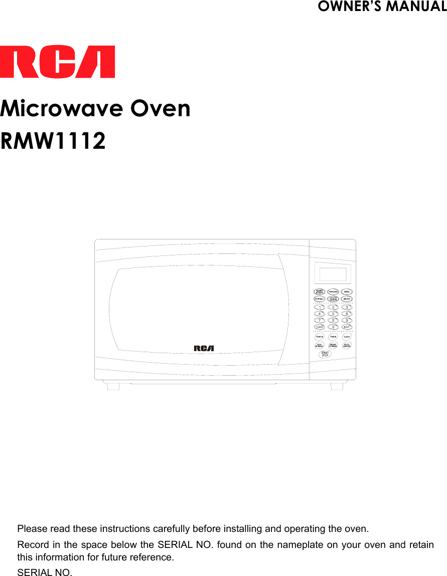 Rca Rmw1112 Users Manual English For Item