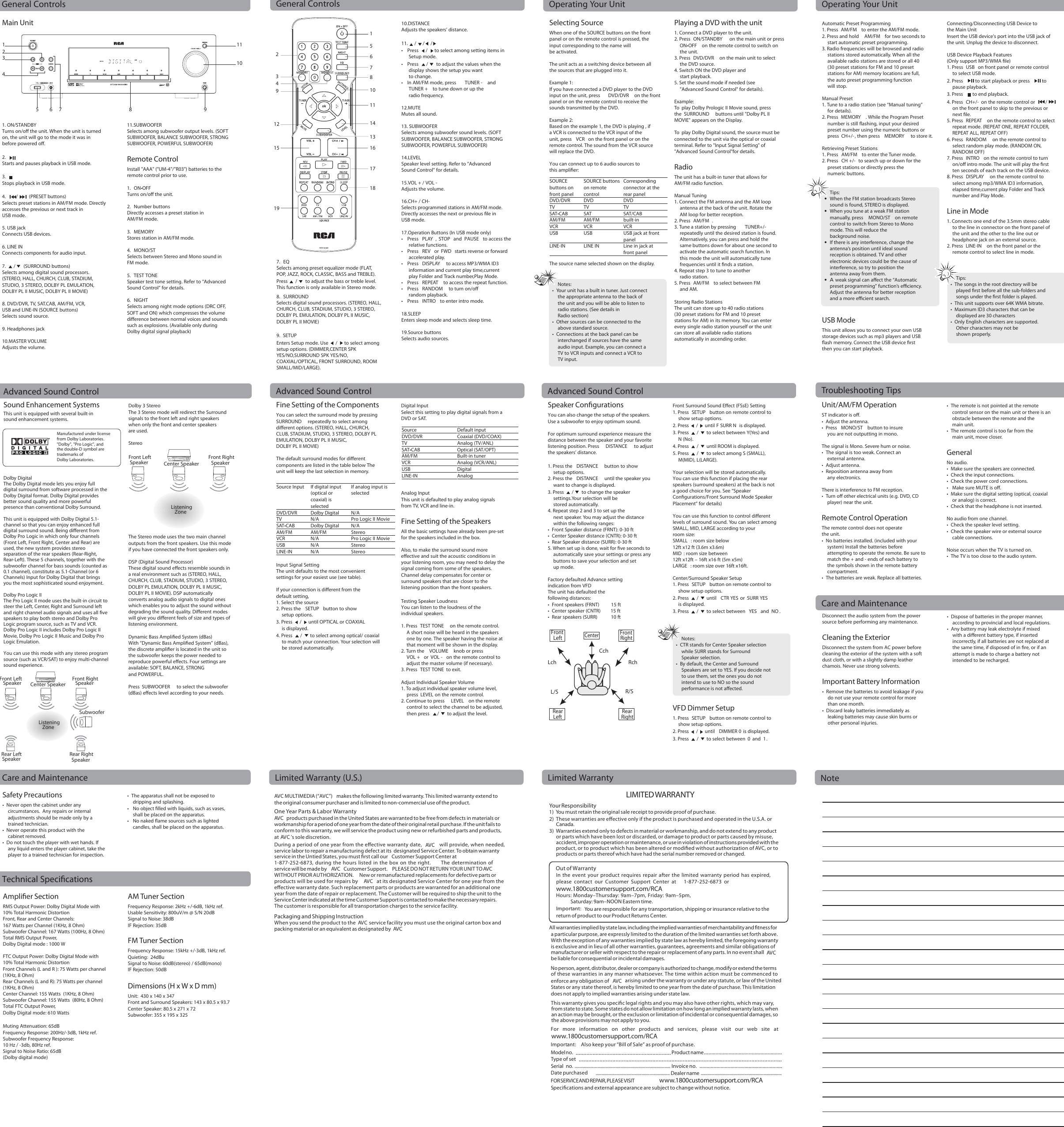 Page 2 of 2 - Rca Rca-Rt2770-Owner-S-Manual RT2770 IB EN