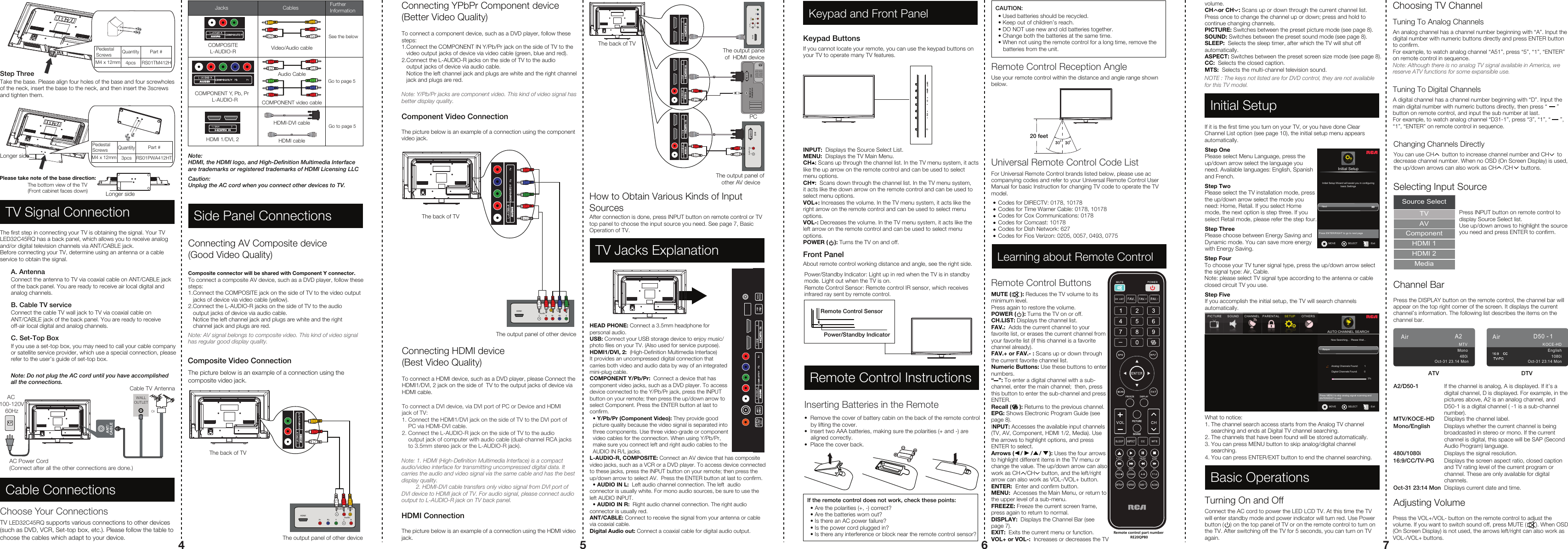 Rca Um Led32C45Rq Owner S Manual 01