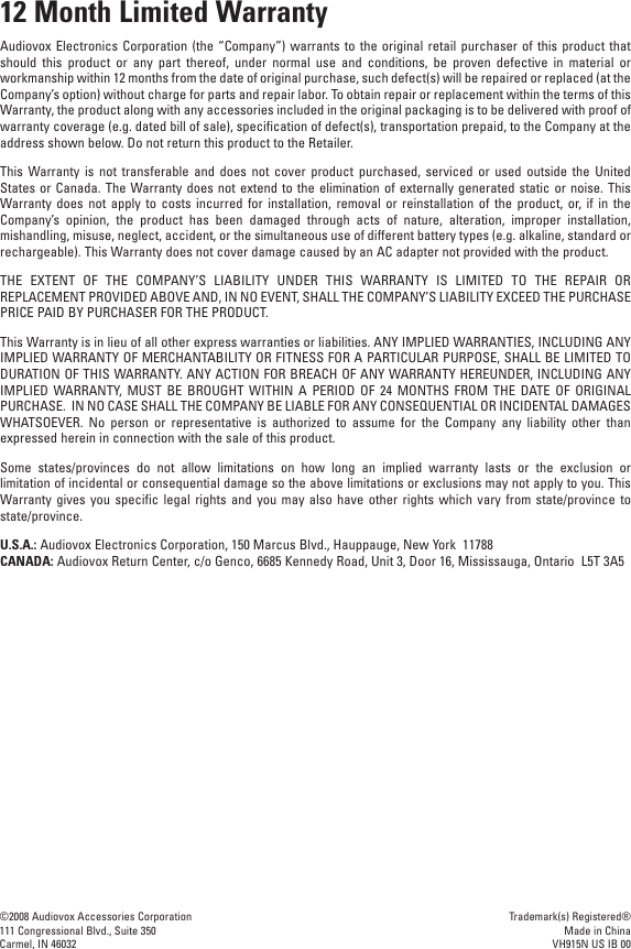 Page 6 of 12 - Rca Rca-Vh915-Users-Manual-  Rca-vh915-users-manual