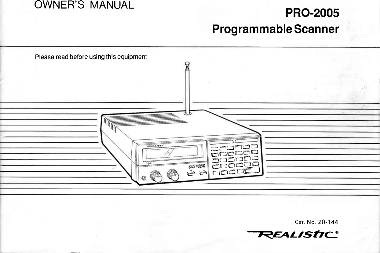 Pro инструкция. Realistic SCR-4 service manual. Radio owner's manual iconğ. No manual.