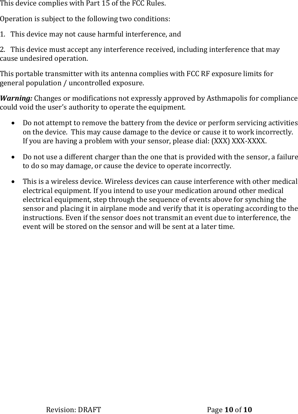 Reciprocal Labs RLCAST Asthmapolis Sensor User Manual manual