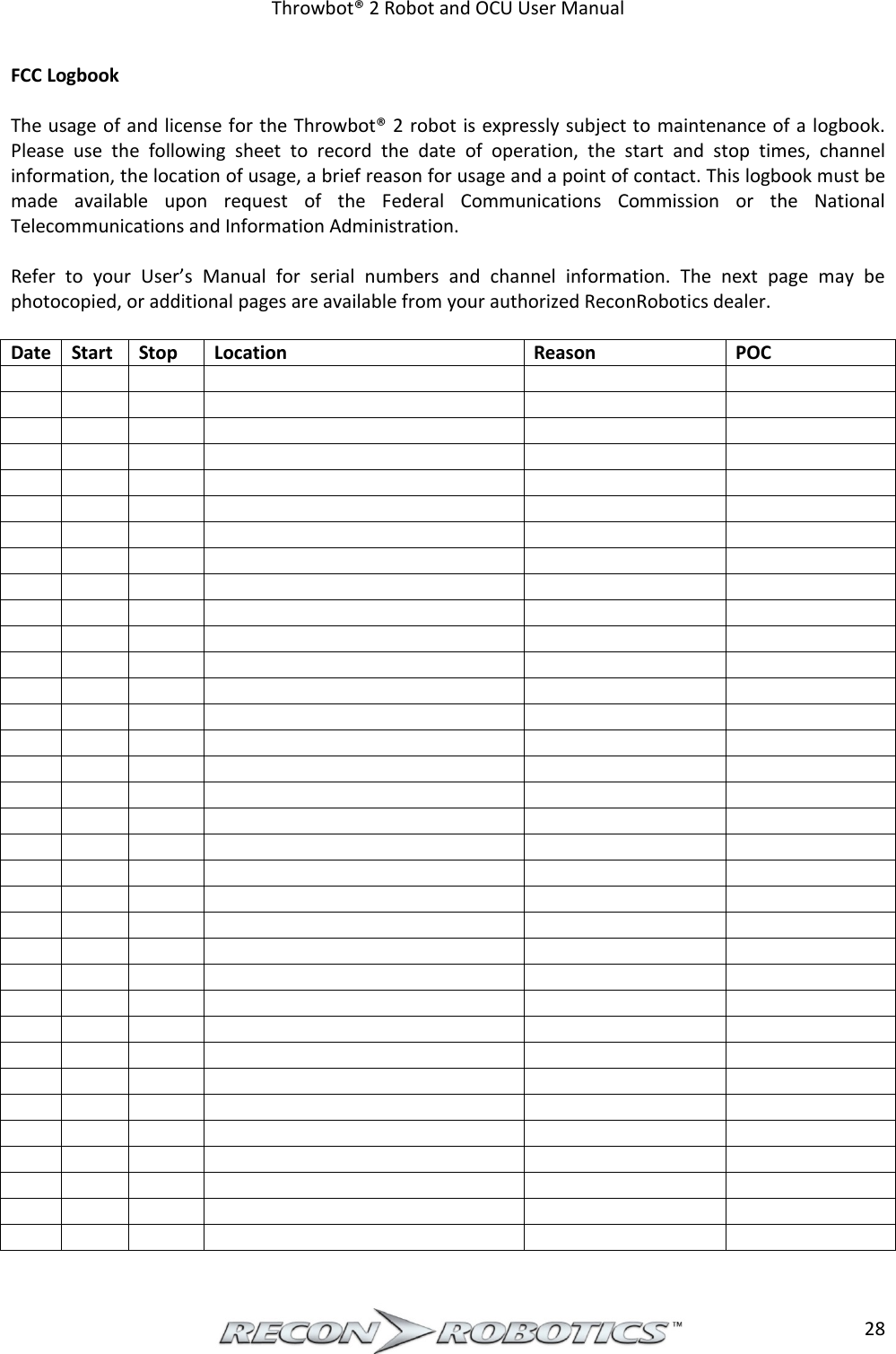 Page 29 of ReconRobotics RSK2018-01 Throwbot 2 User Manual Rev 1 1