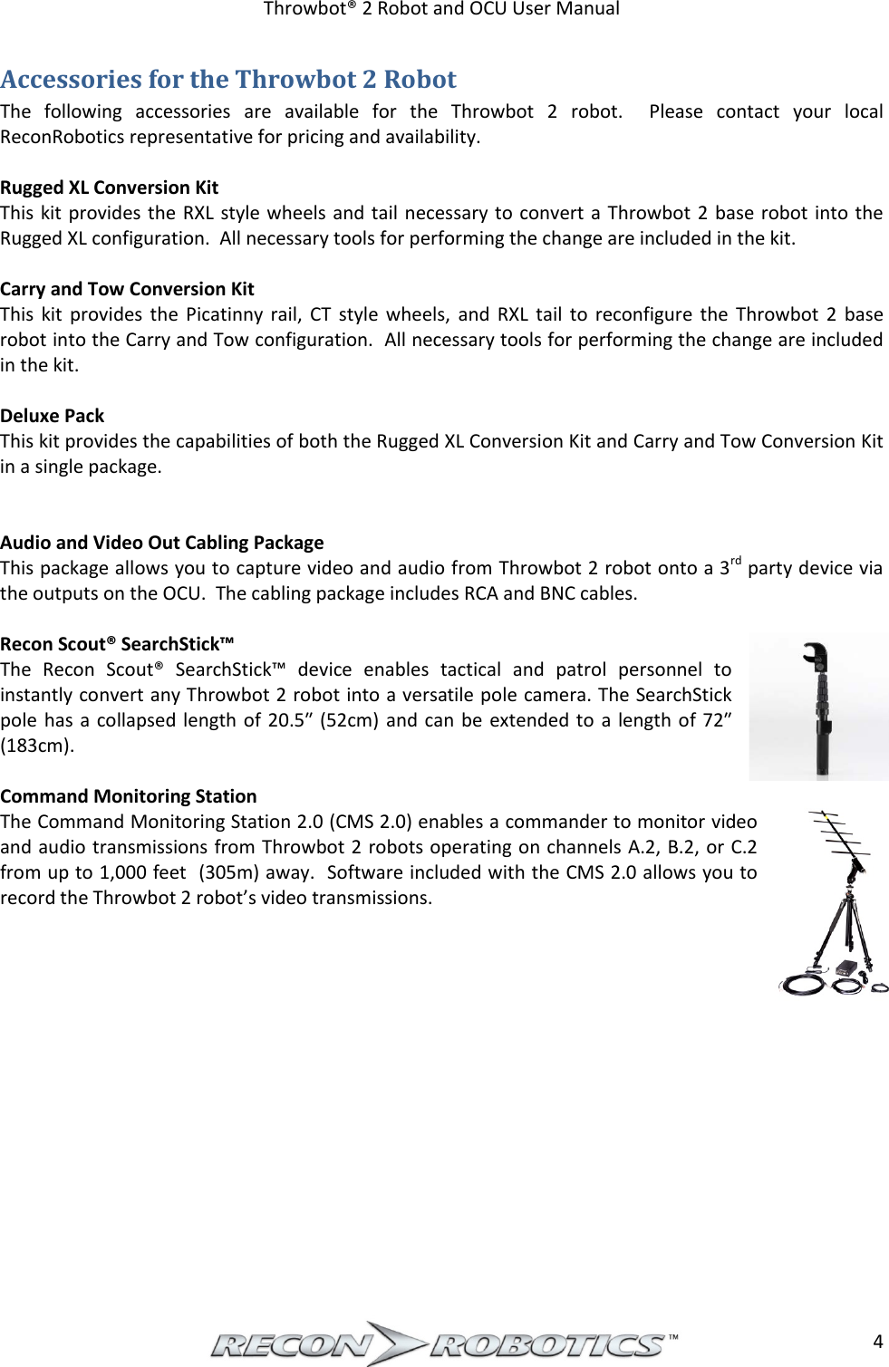 Page 5 of ReconRobotics RSK2018-01 Throwbot 2 User Manual Rev 1 1