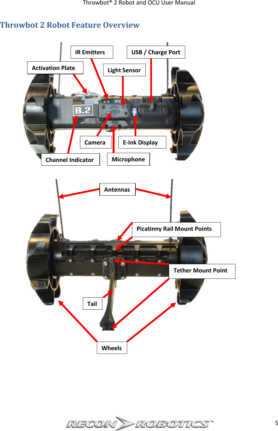 Page 6 of ReconRobotics RSK2018-01 Throwbot 2 User Manual Rev 1 1