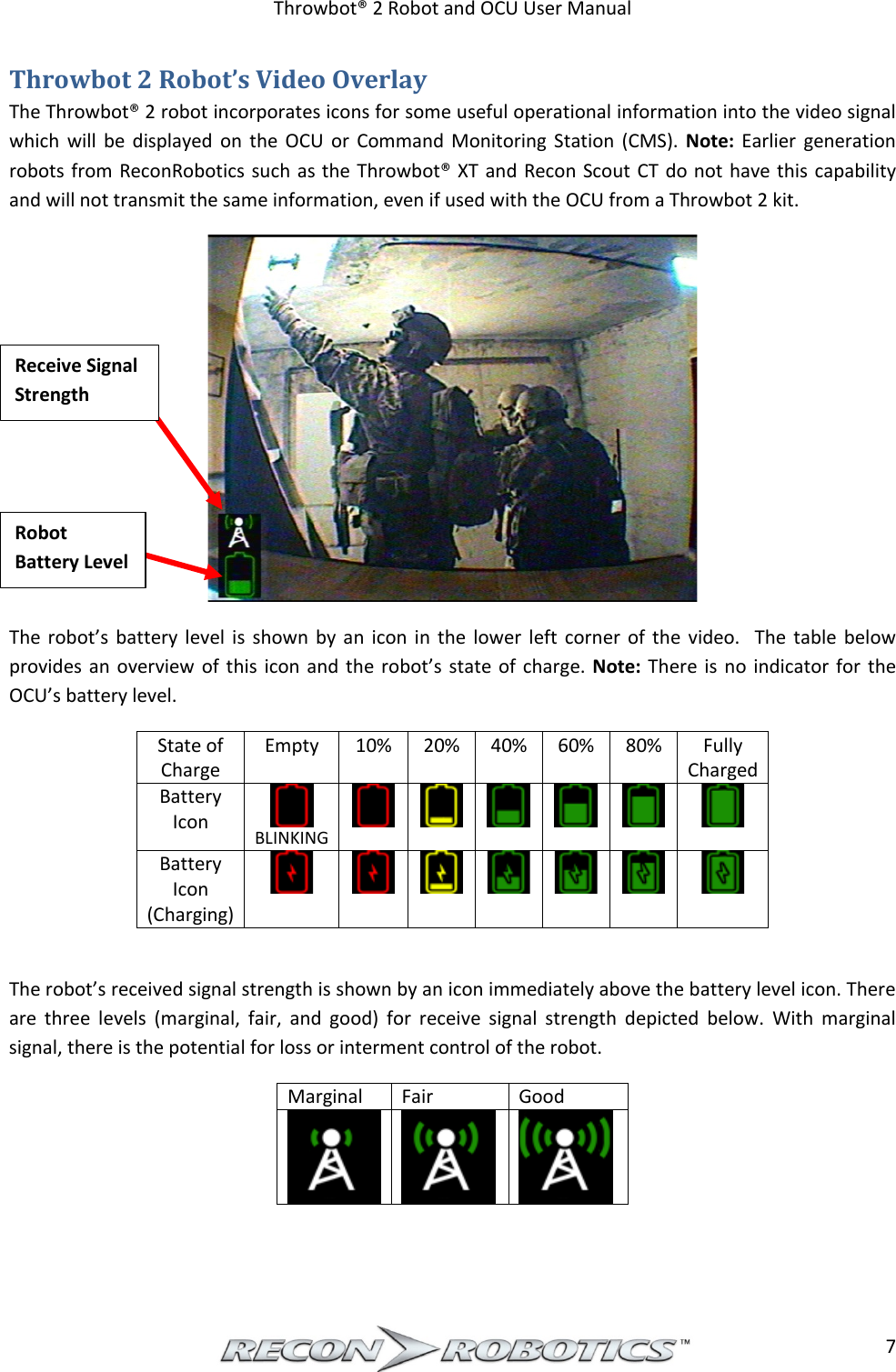 Page 8 of ReconRobotics RSK2018-01 Throwbot 2 User Manual Rev 1 1