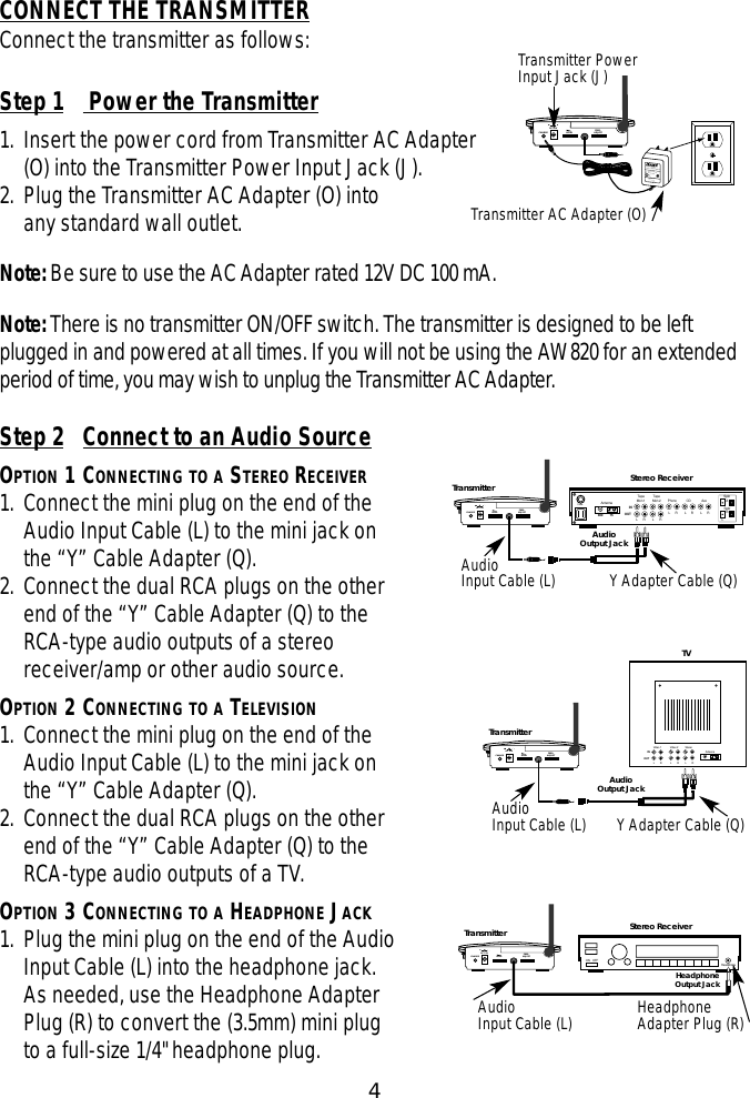 Page 4 of 12 - Recoton-Advent Recoton-Advent-Recoton-Advent-Speaker-System-Aw820-Users-Manual- AW820_MANUAL-2/3/99  Recoton-advent-recoton-advent-speaker-system-aw820-users-manual