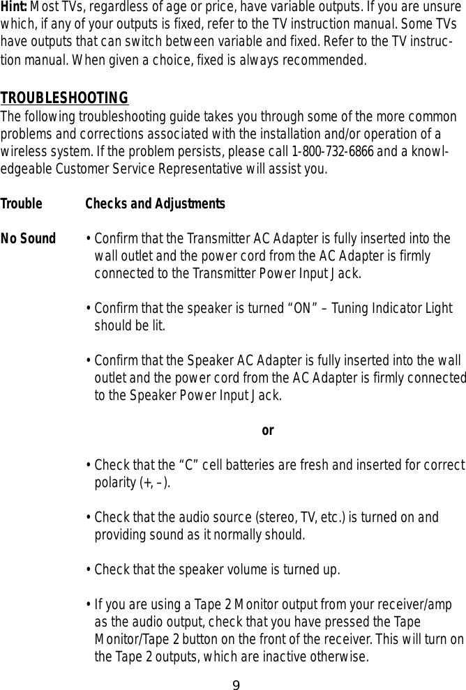 Page 9 of 12 - Recoton-Advent Recoton-Advent-Recoton-Advent-Speaker-System-Aw820-Users-Manual- AW820_MANUAL-2/3/99  Recoton-advent-recoton-advent-speaker-system-aw820-users-manual