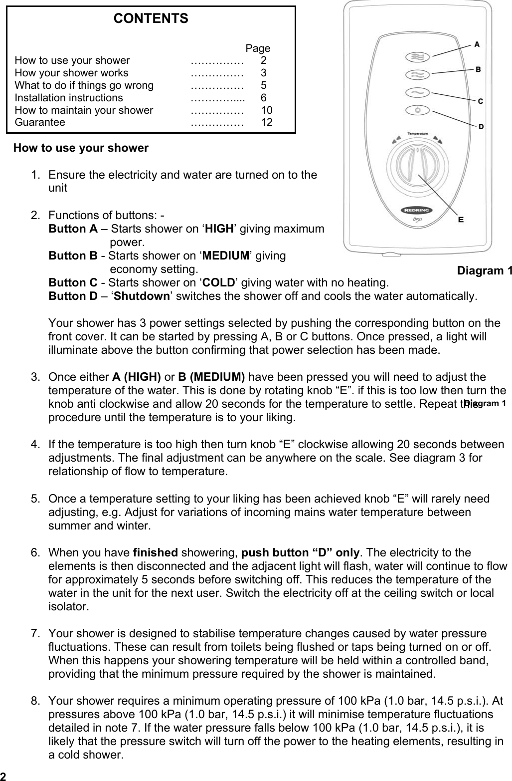 Page 2 of 12 - Redring Redring-650-Users-Manual 650 Handbook